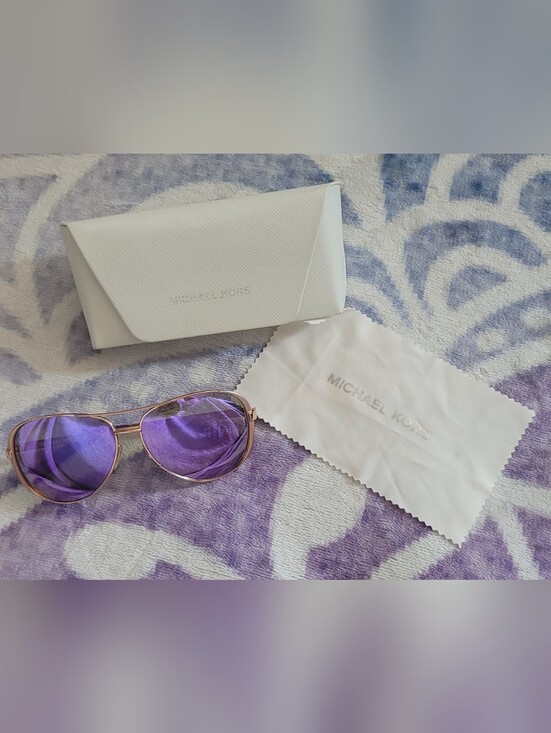 Michael Kors Accessories - Michael Kors Chelsea 5004 10034V Rose Gold Frame Sunglasses with Purple Lenses